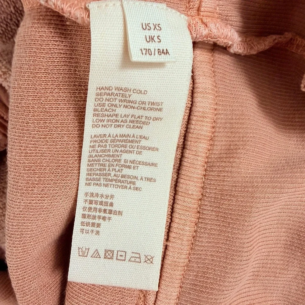 Free People Piper Pieced Crop Pullover Hoodie Mango XS Boho Casual Cozy Soft Fit
